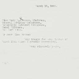 Letter: 1935 March 15