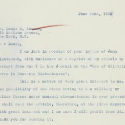 Letter: 1936 June 22