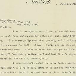 Letter: 1907 June 11