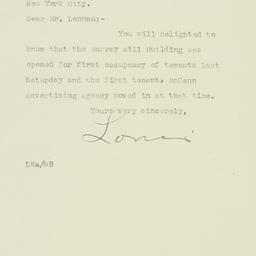 Letter: 1925 October 26