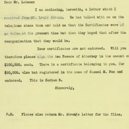 Letter: 1933 February 9