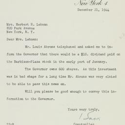 Letter: 1944 December 21