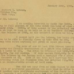 Letter: 1920 January 12
