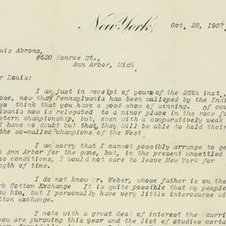 Letter: 1907 October 28