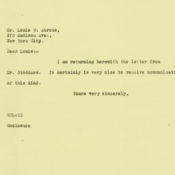 Letter: 1925 August 26