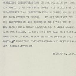 Telegram: 1954 December 15