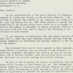 Letter: 1950 November 15