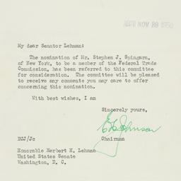 Letter: 1950 November 28
