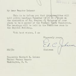 Letter: 1950 December 1