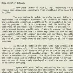 Letter: 1950 July 11