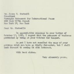 Letter: 1950 October 21