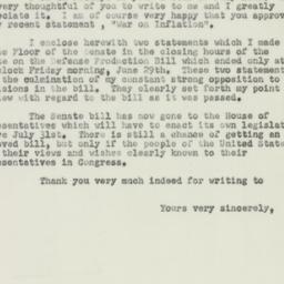 Letter: 1951 July 12