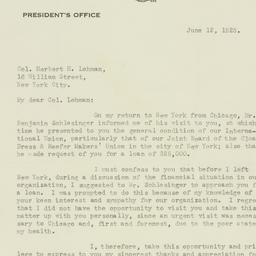 Letter: 1928 June 12