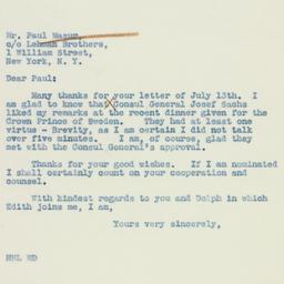 Letter: 1938 July 16