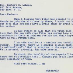 Letter: 1941 October 31