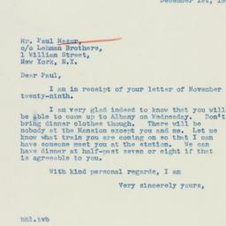 Letter: 1939 December 1