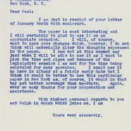Letter: 1940 January 19