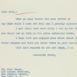 Letter: 1936 June 1