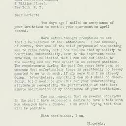 Letter: 1939 March 29