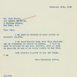 Letter: 1938 December 16