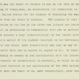 Letter: 1865 February 1