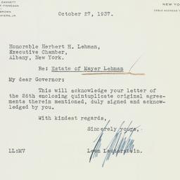 Letter: 1937 October 27