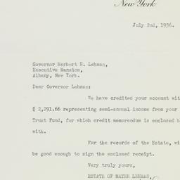Letter: 1936 July 2