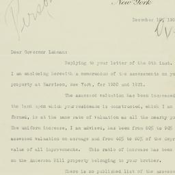 Letter: 1930 December 10