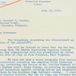 Letter: 1937 July 16