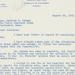 Letter: 1941 August 25