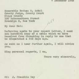 Letter: 1945 December 7