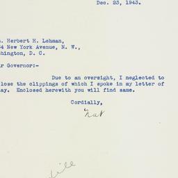 Letter: 1943 December 23
