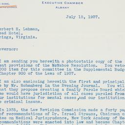 Letter: 1937 July 15