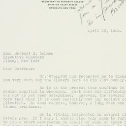 Letter: 1933 April 26