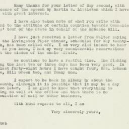 Letter: 1938 May 7