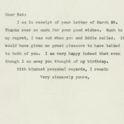 Letter: 1943 April 1