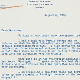 Letter: 1938 August 8