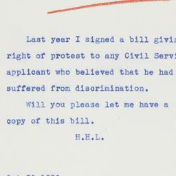 Memorandum: 1939 October 30