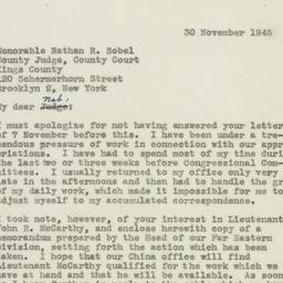 Letter: 1945 November 30