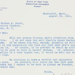 Letter: 1941 August 22