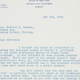 Letter: 1938 May 2