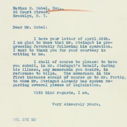 Letter: 1933 April 28