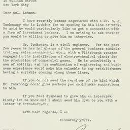 Letter: 1925 October 15