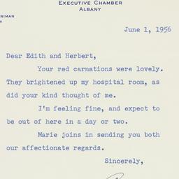 Telegram: 1956 June 1