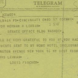 Telegram: 1955 March 17