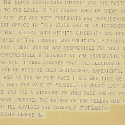 Telegram: 1940 October 3