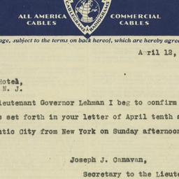 Telegram: 1930 April 12