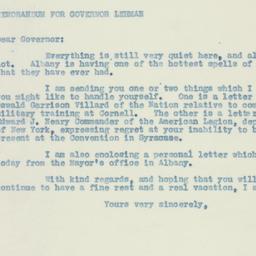 Memorandum: 1931 July 29