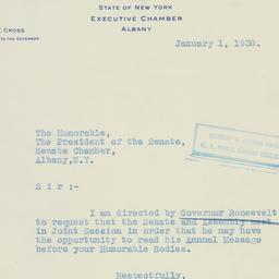 Letter: 1930 January 1