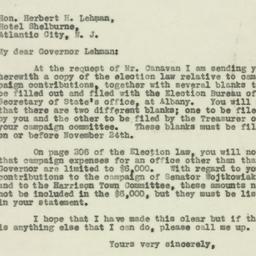 Letter: 1930 November 6